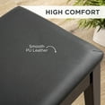 thumbnail image 4 of HOMCOM Tabouret-Banc de Piano Classique, Siège de Clavier Rembourré en Cuir PU Noir, 4 of 10