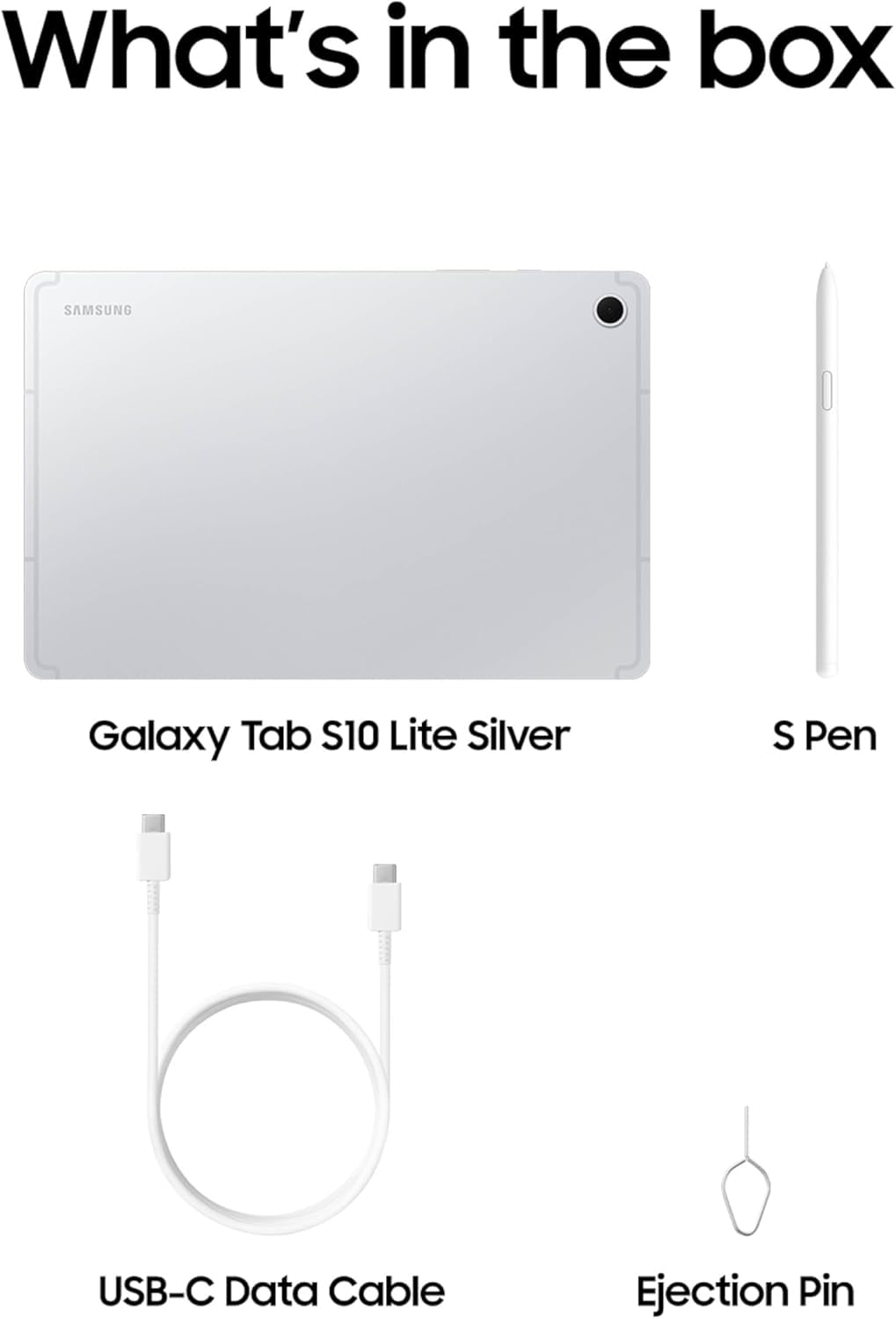 Galaxy Tab S10 Lite シルバーWi-Fiモデル Samsung Galaxy Tab S10 Lite with S-Pen (128GB Storage, 6GB RAM) Wi
