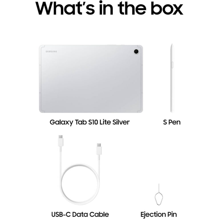 Galaxy Tab S10 Lite シルバーWi-Fiモデル Samsung Galaxy Tab S10 Lite with S-Pen (128GB Storage, 6GB RAM) Wi