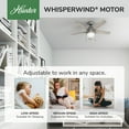 thumbnail image 2 of Hunter 46 inch Indoor Ceiling Fan with LED Light - Ceiling Fan with Pull Chain, For Bedroom, Living Room, or Kitchen, Standard Mount, No Remote, 5 Blades - Anslee 59267, Matte Silver, 2 of 14