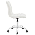 thumbnail image 3 of Silla de oficina Modway, ondulada, acanalada, giratoria, respaldo medio, blanca, 3 of 6