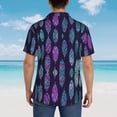 thumbnail image 6 of Vintage Tribal Feathers Hawaiian Shirts For Men, Summer Short-Sleeve Relaxed-Fit Button-Down Shirts Large, 6 of 9