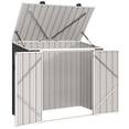 thumbnail image 1 of CoSoTower 5ft x 3ft Outdoor Storage Shed, Garbage Bin Shed Organizer with Lockable Double Doors and Openable Lid, 1 of 7