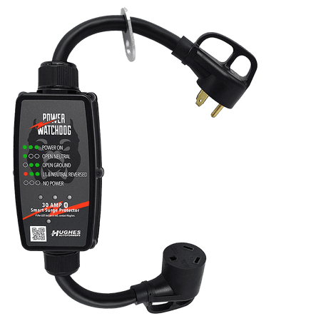Power Watchdog PWD30 Smart RV Portable Surge Protector 30 Amp - Patented Bluetooth Connectivity - Monitor Voltage/Amperage/Wattage - Replaceable Module - IP65 Water-Resistant - Warranty