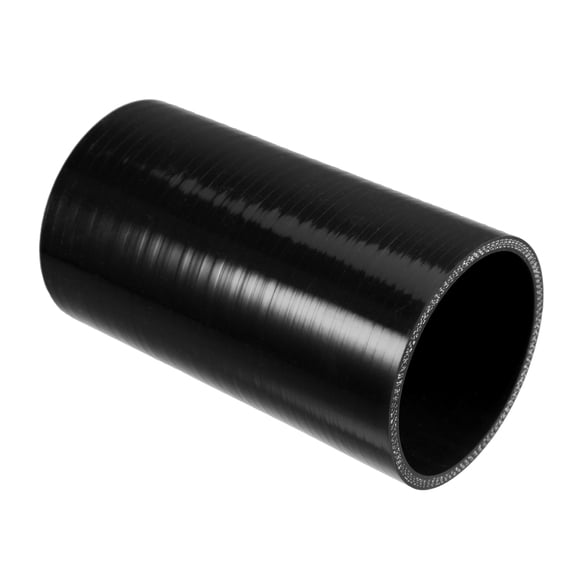 Unique Bargains 3" ID 6" Length 4-Ply Reinforced High Temp Straight Coupler Silicone Reducer Hose Black for Car