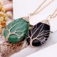 thumbnail image 5 of Zhuge Collar con colgante de árbol de la vida, adornos de collar para hombres y mujeres hechos a mano, collar con colgante de gota de agua de árbol de la vida envuelto en oro (púrpura), 5 of 5