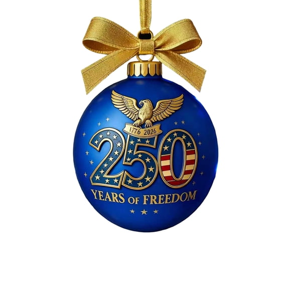 USA 250th Anniversary Christmas Tree Ornaments – Set of 3 Multicolor 2D Acrylic Decorations – 3.94 x 3.15 in – Patriotic Commemorative Hanging Decor for Tree, Car, Home