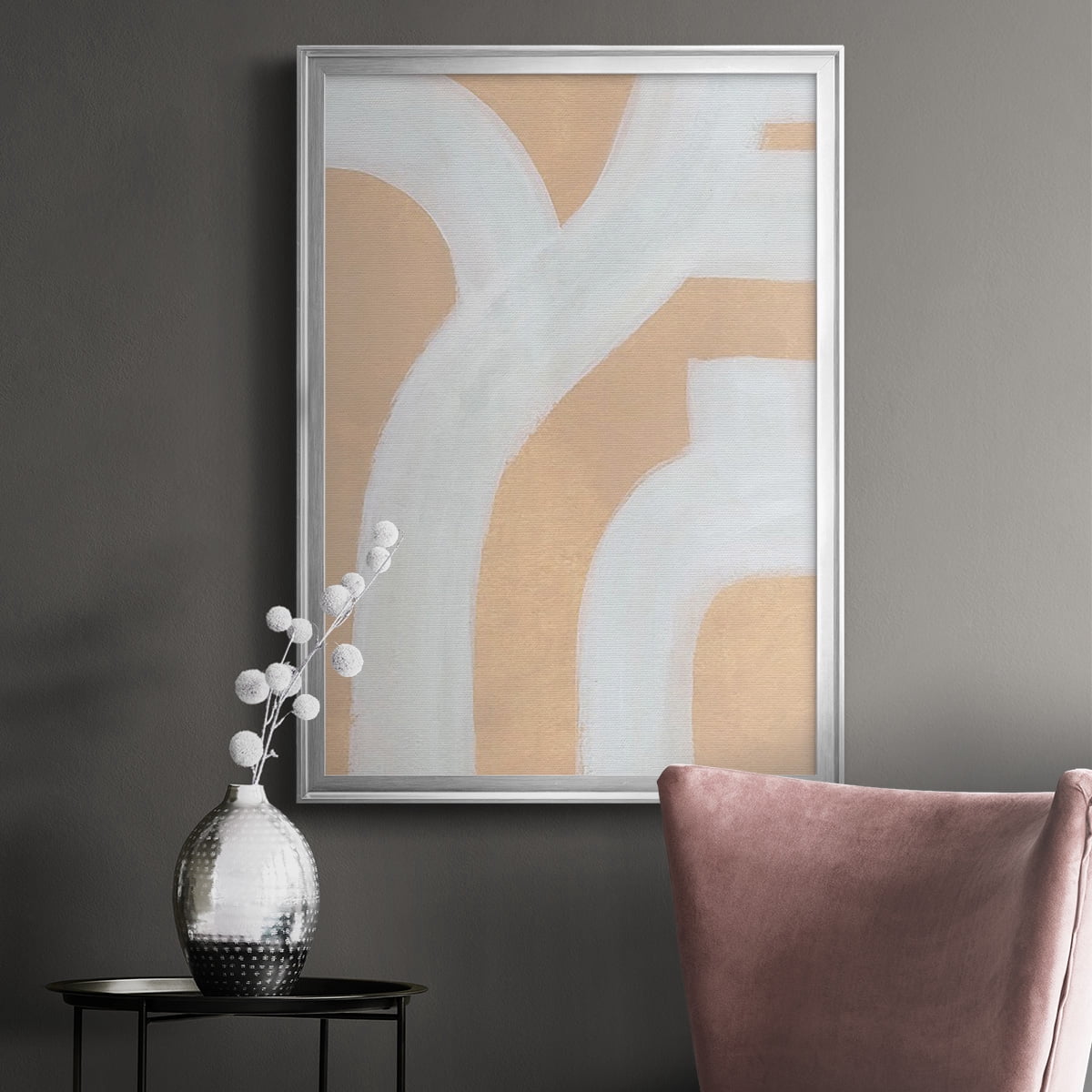 Neutral Winding Paths I Premium Framed Print, in Gold, Black, or Silver - Ready to Hang