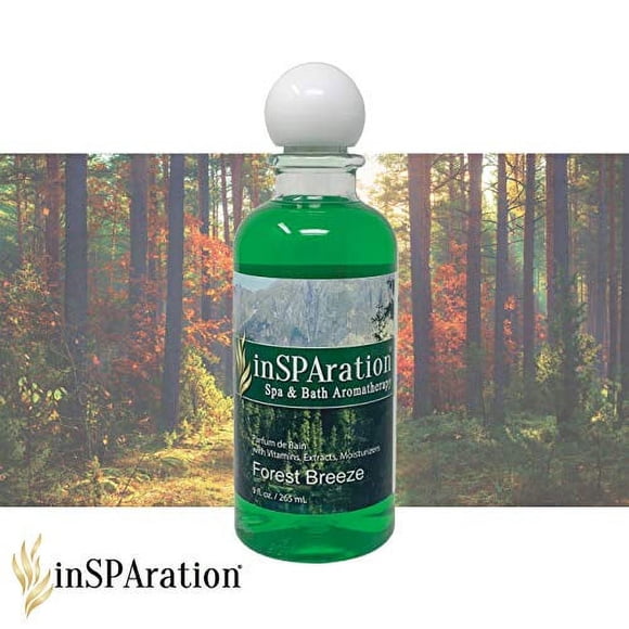 inSPAration Spa and Bath Aromatherapy 115X Spa Liquid, 9-Ounce, Forest Breeze