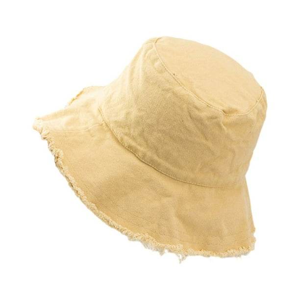 Sombrero de cubo Minnieouse amarillo protección solar estilo al aire libre fácil de usar