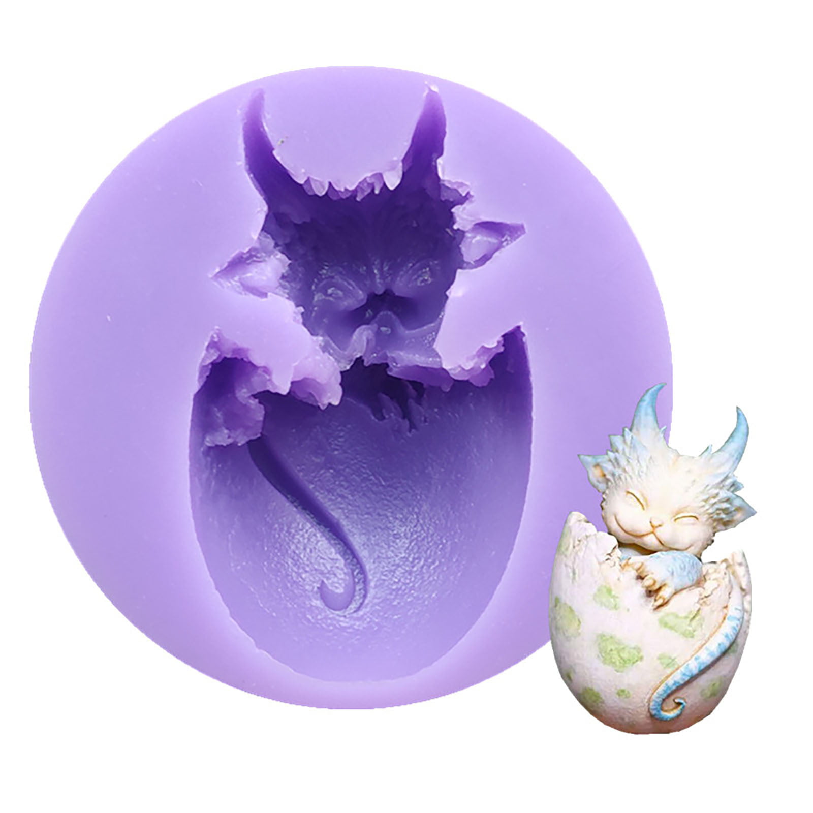 Dragon  Skeletion Halloween Silicone Mold-Cake Cookie Crafts Clay Candy 