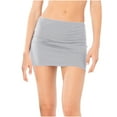 thumbnail image 2 of QATAINLAV Women's Mini Skirts Low Rise Bodycon Pencil Short Skirt Going Out Micro Skorts Streetwear, Gray, L,, 2 of 8