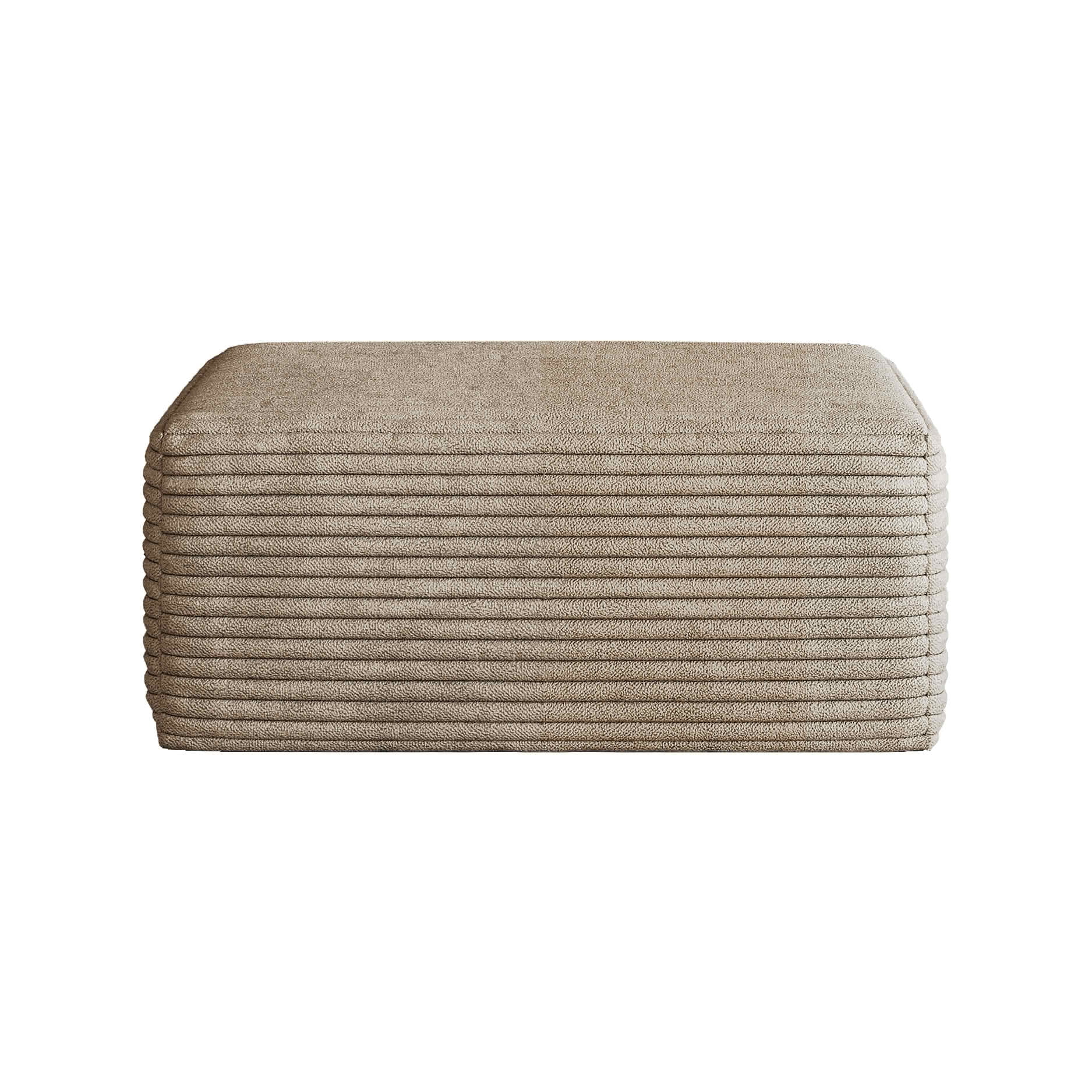 MAYEERTY Cloud Sofa Ottoman, Plush Fabric Upholstered Footrest, No Assembly Required for Living Room Leisure Area