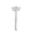 thumbnail image 3 of Rosec Jewels Lab Grown Diamond Engagement Ring - Flower Cluster Ring (EF-VS Quality) Ready to Gift, 18K White Gold, US 10.00, 3 of 8