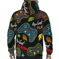 thumbnail image 7 of Wukai Play Game3 Print Men Hoodies Fleece Sweatshirts Long Sleeve Sweaters Pullover Fall Outfits Winter Clothes-X-Large, 7 of 7