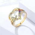 thumbnail image 4 of Qarigey Anillo del día de la madre Amor Corazón Mamá Anillo de dedo Anillo de aniversario Regalo para mamá Ropa, zapatos y accesorios Miscelánea No.2 Qarigey AP006762-02, 4 of 6