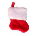 thumbnail image 1 of SUNSIOM Christmas Small Hanging Stockings Contrast Color Plush Home Party Christmas Tree Ornament, 1 of 6