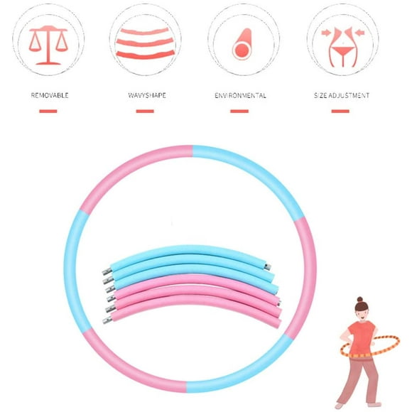 Fitness Hula Hoop for Weight Loss Hula Hoop Series for Weight Loss Tires with Foam Weights Weighted Hula Hoop for Fitness