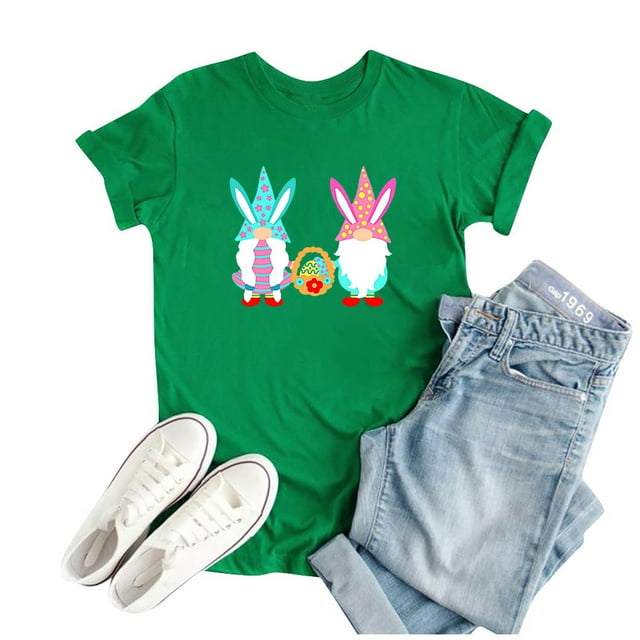 Women Printed Plus Size O-Neck T-Shirts Print Short Sleeve Graphic Tee Tops
