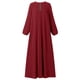 thumbnail image 4 of Vestidos Prolriy para mujer 2024 Vestido musulmán con estampado de lunares para mujer, ropa de oración de manga larga, vestidos de mujer rojos M, 4 of 4