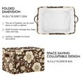 thumbnail image 2 of Yayeee 2 Pack Canvas Storage Basket with Handles for Shelves Fabric Bins Closet Organizer, Brown Floral, 2 of 8