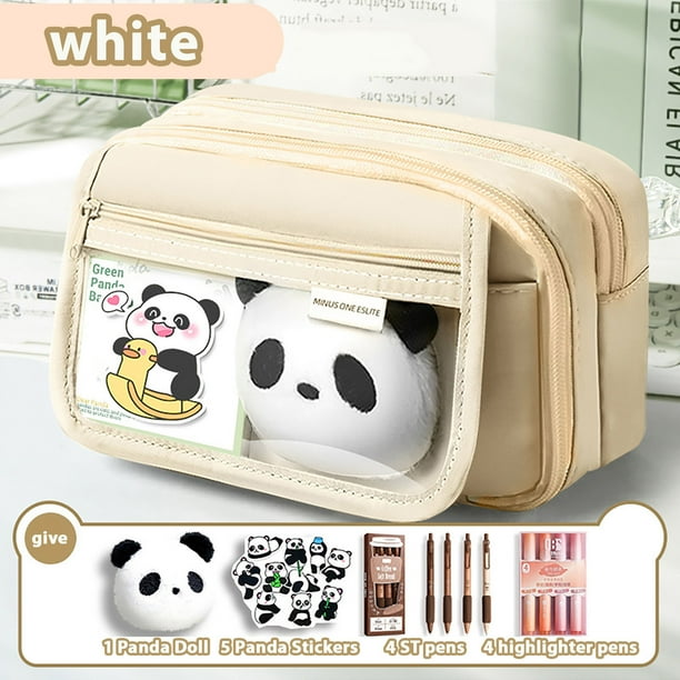 Fiudx Estuche para Lápices de Gran Capacidad con 9 Compartimentos, Lona Resistente, Fácil de Transportar, Ideal para Guardar Material de Papelería, para Niñas y Primaria, 21 X 7,5 X 13 Cm.