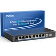 thumbnail image 1 of Switch VIMIN VM-S250802 de 8 puertos RJ45 de 2,5G + 2 puertos SFP de 10G, sin ventilador, 1 of 9