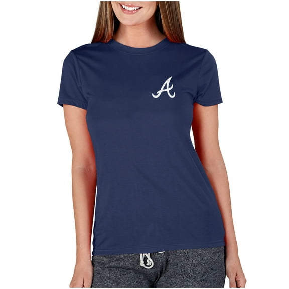 Women's Concepts Sport Navy Atlanta Braves Marathon Knit Top