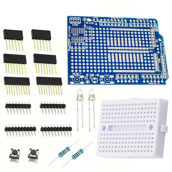 DAOKI Prototype Shield Prototyping Expansion Board with SYB-170 Mini Breadboard Based for Arduino UNO R3 MEGA328P ATMEGA328P ProtoShield DIY Kit