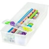 IRIS Gift Wrapping Paper and Ribbon Storage Box Set, Clear Set of 2