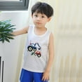 thumbnail image 4 of WOLLED Baby Boys Summer Vest Shirt Top,Kids Toddler Sleeveless Digger Print Vest Undershirt for 1-8 Years Old, 4 of 7