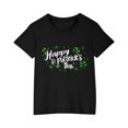 thumbnail image 2 of JINMIC T-shirt Imprimé St. Patrick pour Garçons et Filles, Mode Mignon Col Rond Manches Courtes, Noir, 5 Ans, 2 of 6