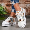 thumbnail image 5 of Women Baseball Print Shoes Canvas Sneakers Trendy Casual Walking Shoes, 5 of 8