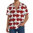 thumbnail image 3 of Wukai Cute Red Crab Men's Casual Short-Sleeve Button Down Shirt - Lightweight Summer Dress Shirt for Daily Wear-4X-Large, 3 of 7