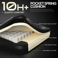 thumbnail image 2 of Dowinx Gaming Chair with Pocket Spring Cushion, Ergonomic Computer Chair with Footrest and Lumbar Support for Office or Gaming, Black, 2 of 7