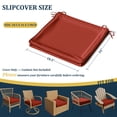 thumbnail image 2 of Kimunuk 6Pcs Outdoor Chair Cushions Slipcovers, 18.5" x 16" Terra Red Replacement Waterproof Non-Slip Patio Seat Cushion Covers with Handle, Covers Only, 2 of 7