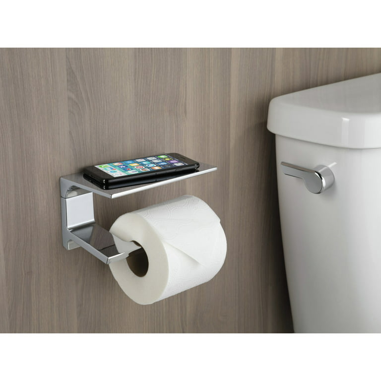 Delta Free Standing Toilet Paper Holder with Storage Shelf and