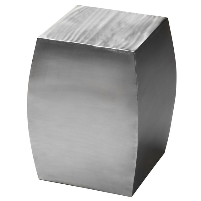 Mesa decorativa Butler Getty con acabado de acero inoxidable