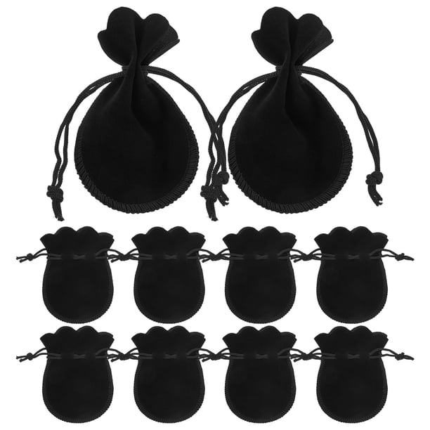 10 bolsitas pequeñas de terciopelo con cordón para regalo de joyería.