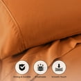 thumbnail image 4 of Superior Cotton Blend 800 Thread Count Sheet Set, California King, Rust, 4 of 5