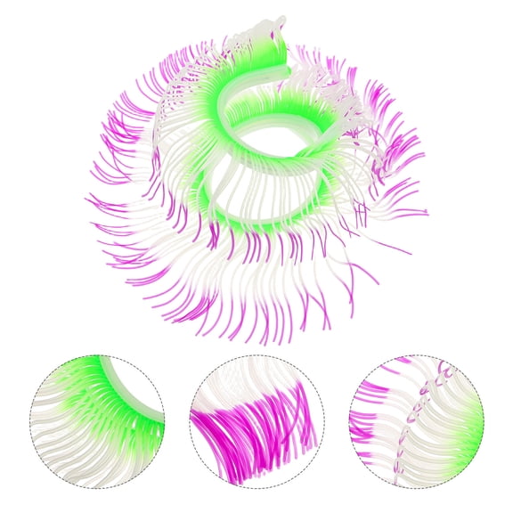 LIFKOME Glowing Silicone Aquarium Sea Anemone Decor with Realistic Coral Design and UV Effect