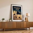 thumbnail image 2 of Vintage Pyramids of Giza Illustration | Timeless Egypt Art - Giza Governorate Egypt Illustration Pyramids Desert Travel Poster Vintage Landscape Black Framed Wall Art Print 5 x 7 inches, 2 of 8