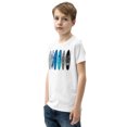 thumbnail image 3 of Surf Vibe Boys' T-Shirt – Cool Beach Shirt, Skater Graphic Tee, Summer Coastal Outfit (White, XL), 3 of 3