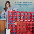 thumbnail image 6 of ECR4Kids Jumbo 4-To-Score Giant Game with 42 Rings and Reset Sliders, Outdoor Games, Red/Grey, 6 of 10
