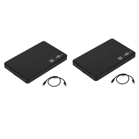 2X,2.5 Inch USB HDD Case Sata to USB 2.0 Hard Drive Disk SATA External Enclosure HDD Hard Drive Box with USB Cable