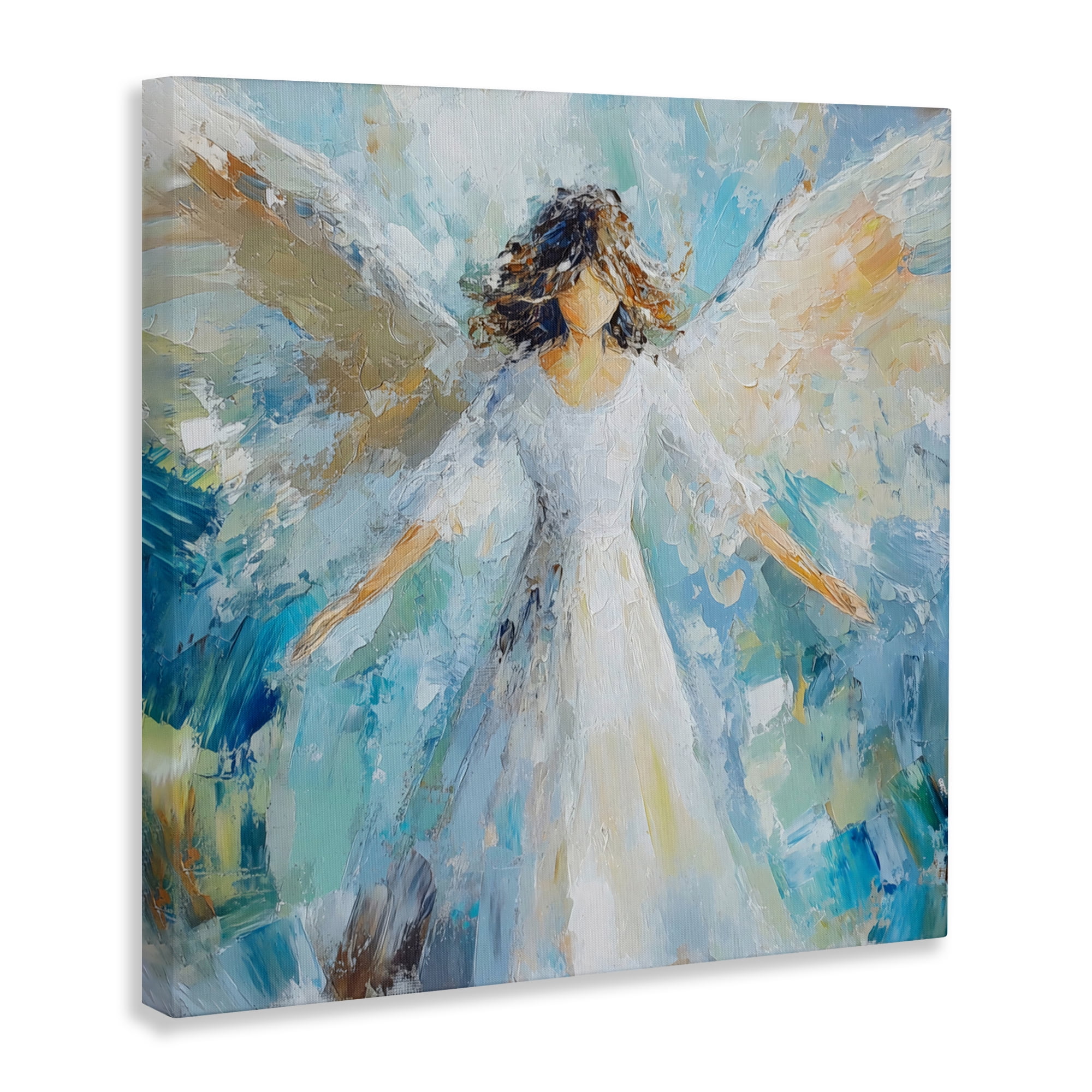 Flying Glory Angel Canvas Wall Art, design by Petal Prints Design
