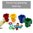 thumbnail image 3 of Methold Papelera de entrenamiento para loros, juego de pájaros, rompecabezas de pie, herramienta de enseñanza educativa, accesorios, juguetes Juguetes para pájaros, 3 of 5