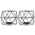 thumbnail image 1 of Miangastore 2Pcs Geometric Shape Candle Stand Dining Table Candleholder Bedroom Adornment, 1 of 9