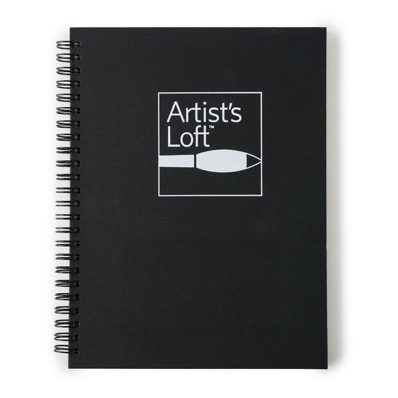 Artist's Loft Black Hard Cover Drawing Pad, 5.5" x 8.5", 6 Pack