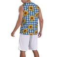 thumbnail image 2 of Honeii Sunflowers print basktball shirt for men and women, Unisex basketball jersey for Theme party-Medium, 2 of 6